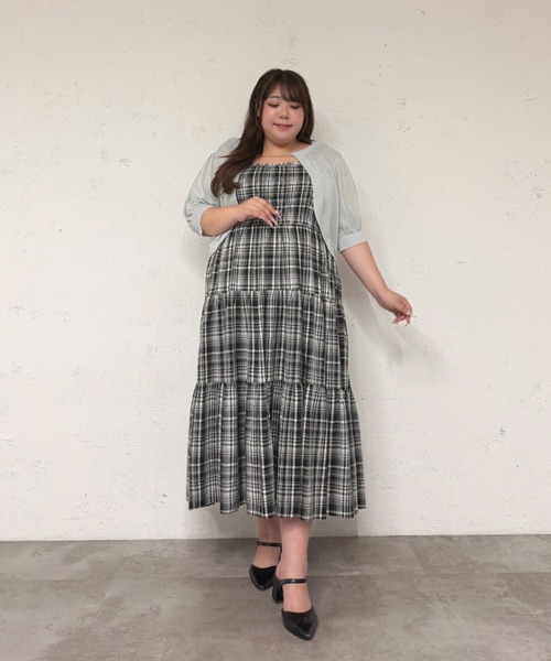 LOU LOUGHBY 半袖ニットカーディガン ブラック サイズ2 Louiosy（ルオシー） カーディガン 半袖 「Louiosy」「大きいサイズ