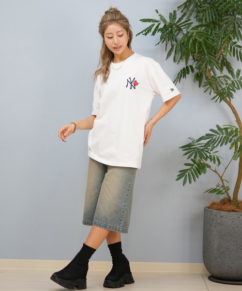 「NEW ERA」 半袖Tシャツ S ホワイト系その他2 レディース_画像5