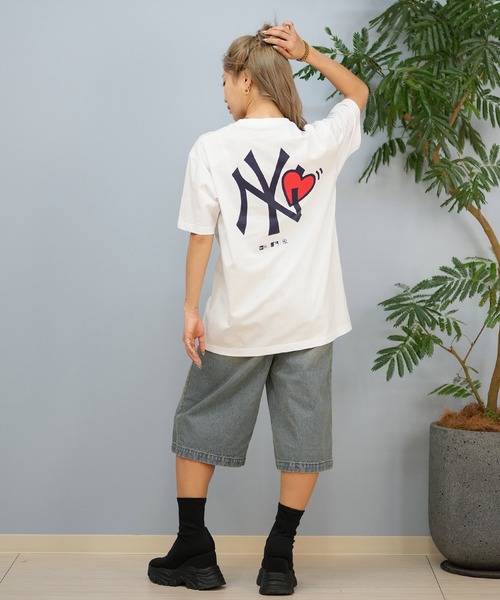 「NEW ERA」 半袖Tシャツ S ホワイト系その他2 レディース_画像6