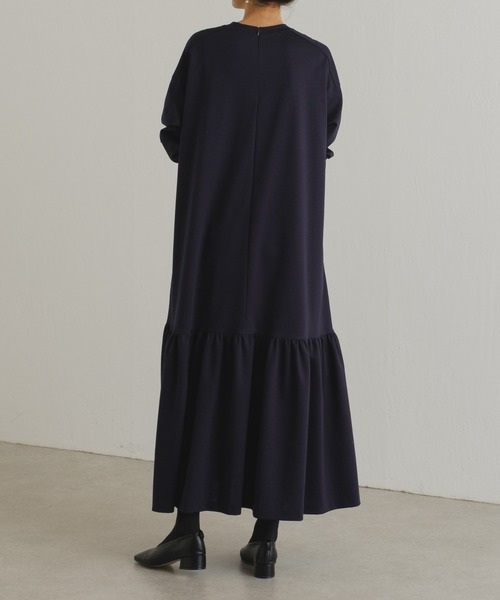 「BEARDSLEY」 長袖ワンピース フリー ネイビー レディース_画像8