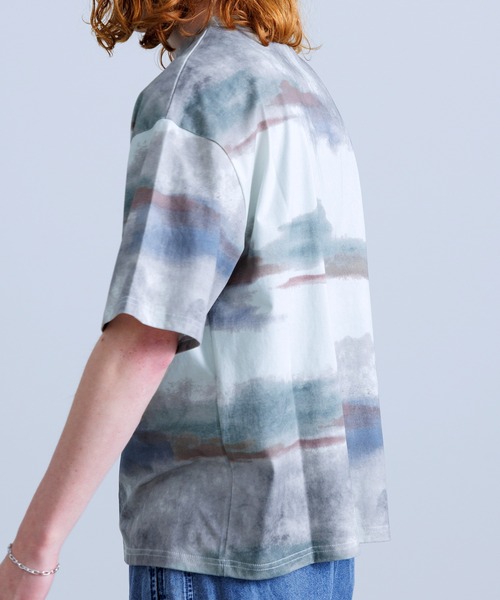 Revo. tシャツ グラデーションカラー ボックスシルエット 半袖Tシャツ