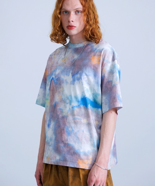Revo. tシャツ グラデーションカラー ボックスシルエット 半袖Tシャツ