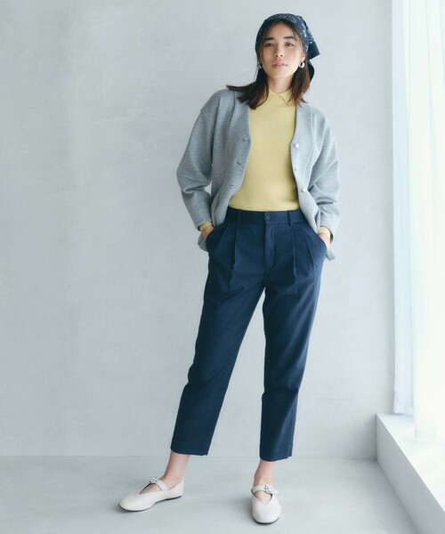 「BIANCA」 ノーカラージャケット 36 オフホワイト レディース_画像7