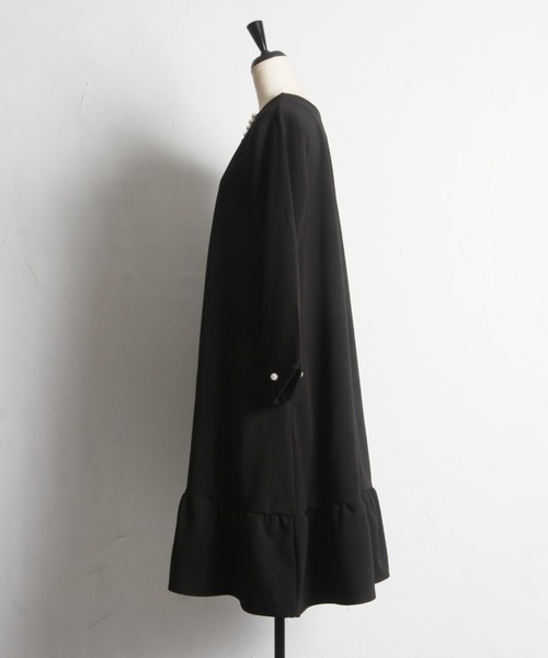 「tocco closet」 長袖ワンピース M ブラック レディース_画像3
