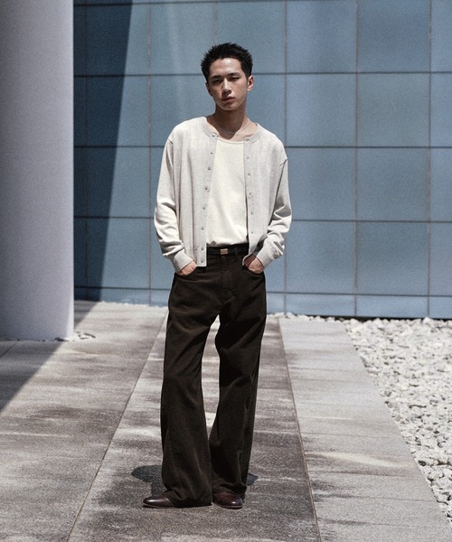 WYM LIDNM ワイドパンツ パンツ コーデュロイ CURVED CORDUROY 5P