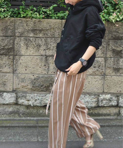 人気ブランド パンツ ベルト付きストライプワイドパンツ Zozotown Paypayモール店 通販 Paypayモール 人気ショップが最安値挑戦 Newmatic Ae