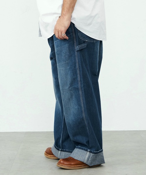 【美品】Lee デニムパンツ　ペインターパンツ3L ビックサイズ　大きめゆったり マルカワ MARUKAWA 【Lee/リー】大きいサイズ [2L/3L/4L/5L