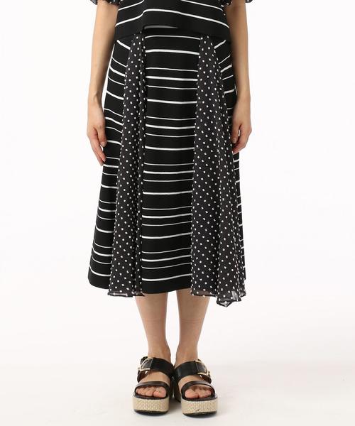 グレースコンチネンタル（GRACE CONTINENTAL）/ドットボーダーニットスカート GRACE CONTINENTAL（グレースコンチネンタル） スカート ドット