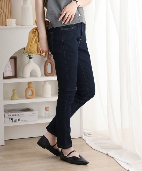 希少 黒入荷！ atONE フロントジッパーデニム デニムパンツ デニム ジーンズ パンツ