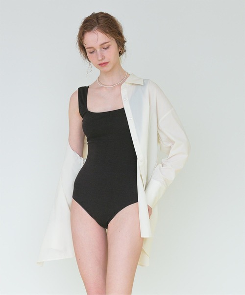 SEA DRESS 水着 リブニットバッククロスワンピース/水着