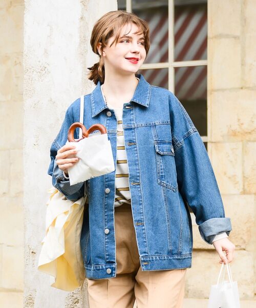 希少✨　23区 ♡大きいサイズ♡ デニムジャケット　ベルト　サイズ46 3XL RETROGIRL デニムジャケット gジャン BベルトBIGGジャン
