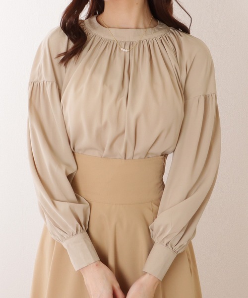 ■専用■美品 INED 2,3万円 ギャザーブラウス ボリュームスリーブブラウス Lace Ladies ブラウス シャツ ディープカフス ギャザー
