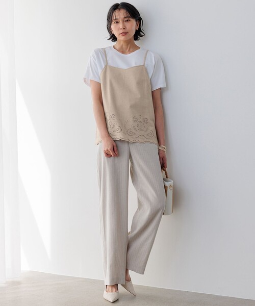 tシャツ 「洗える」ALBINIコーコラン シャツテール Tシャツ レディース 23区 tシャツ 「洗える」ALBINIコーコラン シャツテール Tシャツ