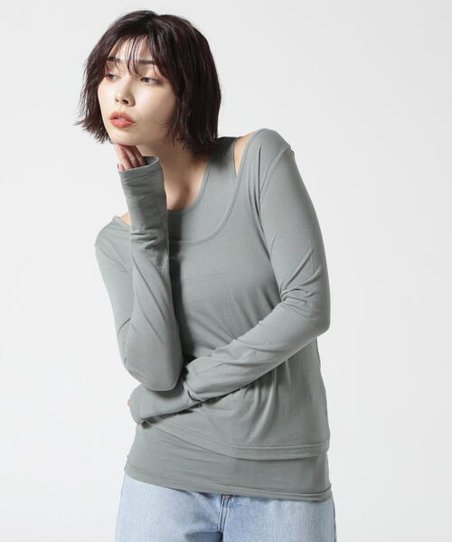 DROIT BELLO tシャツ BELLO（ドロイトベロ）2枚重ねカット