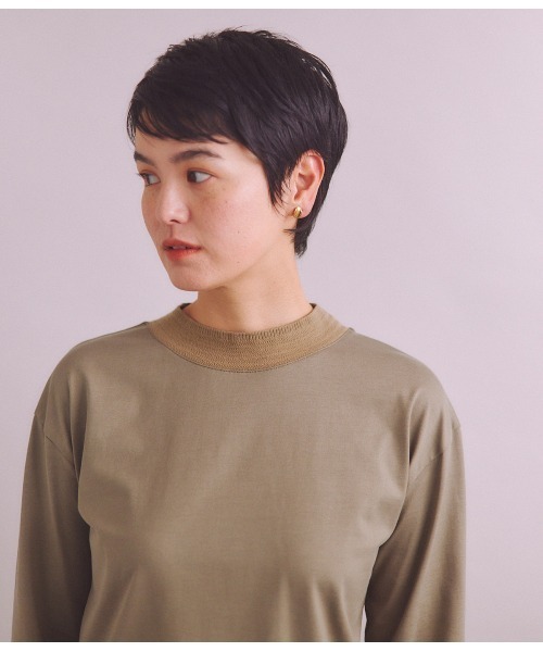 tシャツ 「LOTUS×FRESCA」Jersey モックネックプルオーバー レディース SIPULI tシャツ 「LOTUS×FRESCA」Jersey モックネックプル