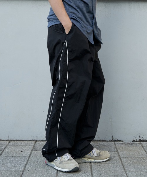 VENCE EXCHANGE パンツ パイピングナイロンパンツ メンズ : ZOZOTOWN