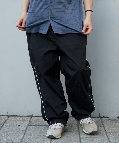 VENCE EXCHANGE パンツ パイピングナイロンパンツ メンズ : ZOZOTOWN