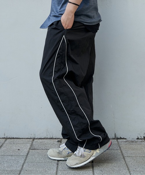 VENCE EXCHANGE パンツ パイピングナイロンパンツ メンズ : ZOZOTOWN