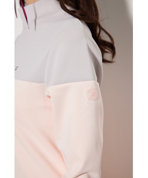 美品　リエンダゴルフ　ワンピース　総ロゴ RIENDA GOLF ワンピース 「RIENDA GOLF」バイカラーロゴカット