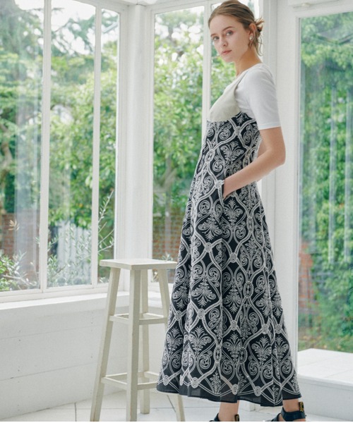 JILL STUART ワンピース バイカラーエンブロイダリードレス : ZOZOTOWN 