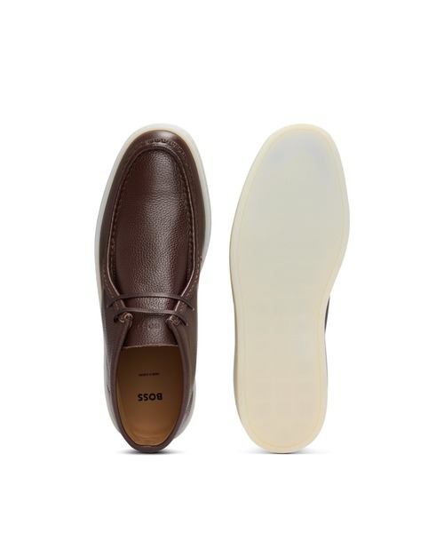 BOSS（HUGO BOSS） ブーツ BOSSデボスロゴ グレインレザー モカシン 