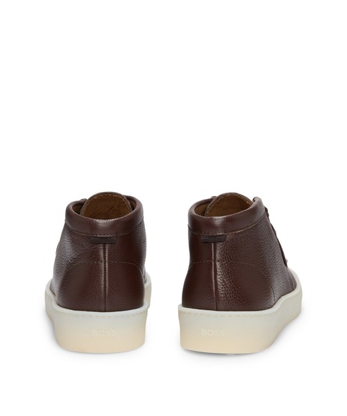 BOSS（HUGO BOSS） ブーツ BOSSデボスロゴ グレインレザー モカシン
