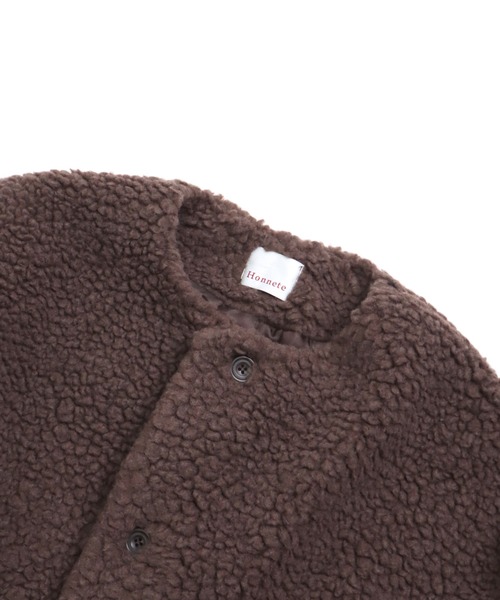 Honnete（オネット） ノーカラーコート コート Oversized No Collar JK