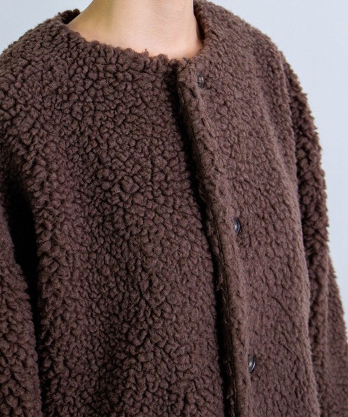 Honnete（オネット） ノーカラーコート コート Oversized No Collar JK