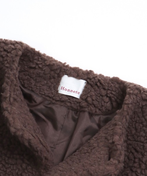 Honnete（オネット） ノーカラーコート コート Oversized No Collar JK