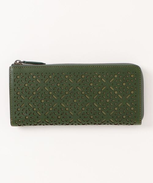 genten（ゲンテン） 長財布 財布 ダイヤカットワーク Lファスナー長