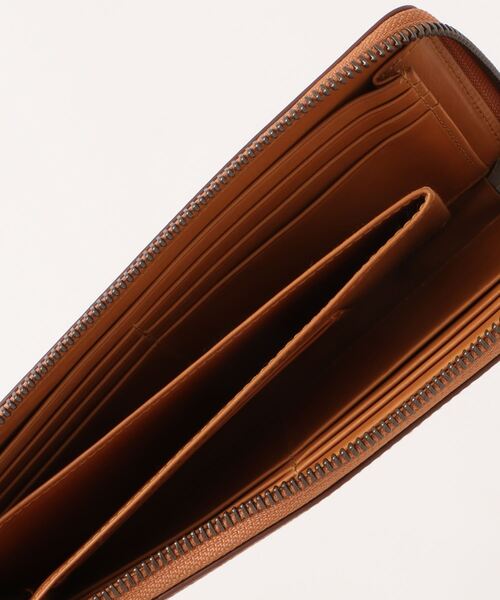 genten ゲンテン ダイヤカットワーク　Lファスナー長財布　チャ ダイヤカットワーク Lファスナー長財布｜商品一覧 | 革財布