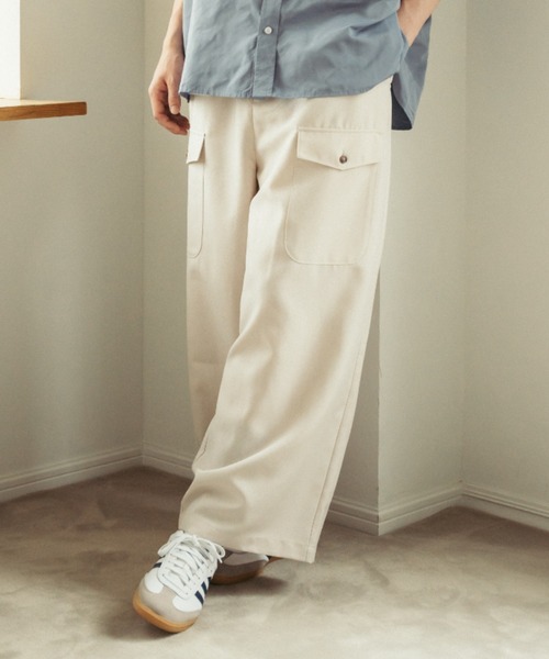 Be.Nection ワイドパンツ スラックス 2TACK CHAMBRAY SNOW PANTS / 2