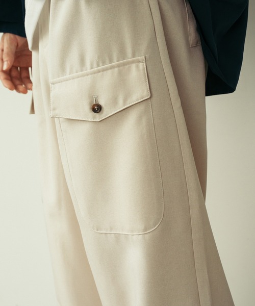 Be.Nection ワイドパンツ スラックス 2TACK CHAMBRAY SNOW PANTS / 2