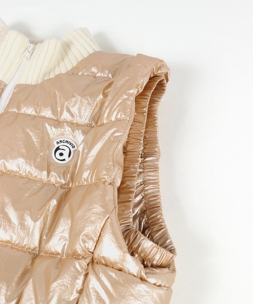 ニコニコですarchivio アルチビ中綿ベスト サイズ36 archivio アルチビ中綿ベスト サイズ36 ボア切替中綿ベスト|アルチビオ