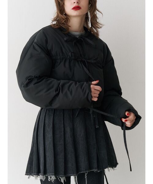 jouetie（ジュエティ） ブルゾン アウター フロントリボンショートパッ