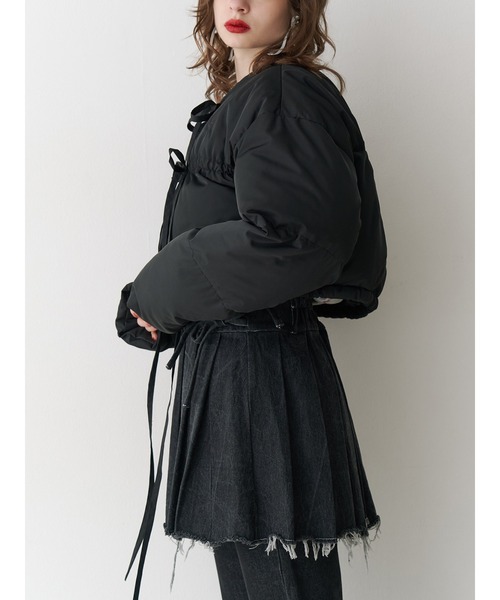 jouetie（ジュエティ） ブルゾン アウター フロントリボンショートパッ