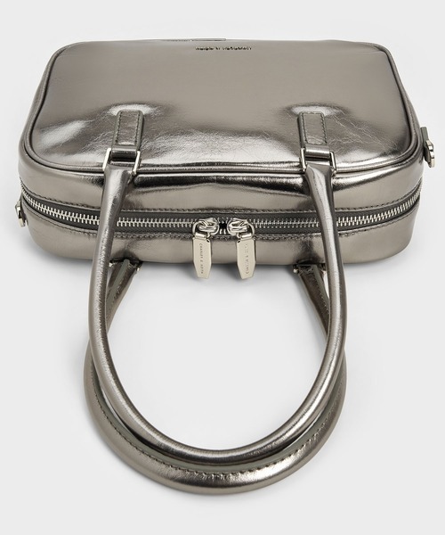 CHARLES ＆ KEITH ボストンバッグ Sianna シアンナ テクスチャー