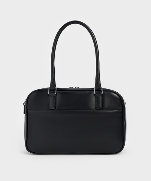 CHARLES ＆ KEITH ボストンバッグ Sianna シアンナ テクスチャー