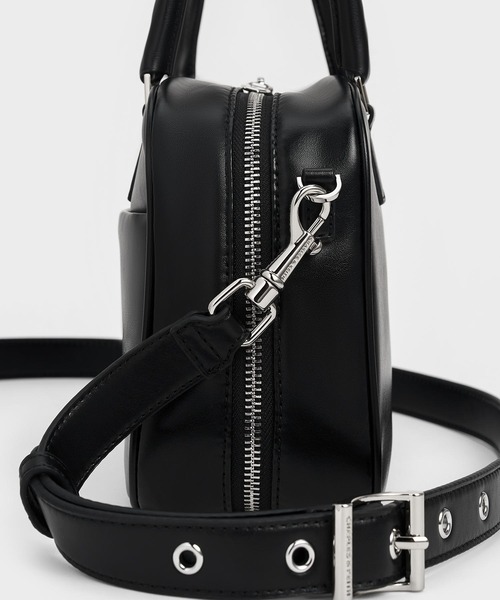 CHARLES ＆ KEITH ボストンバッグ Sianna シアンナ テクスチャー