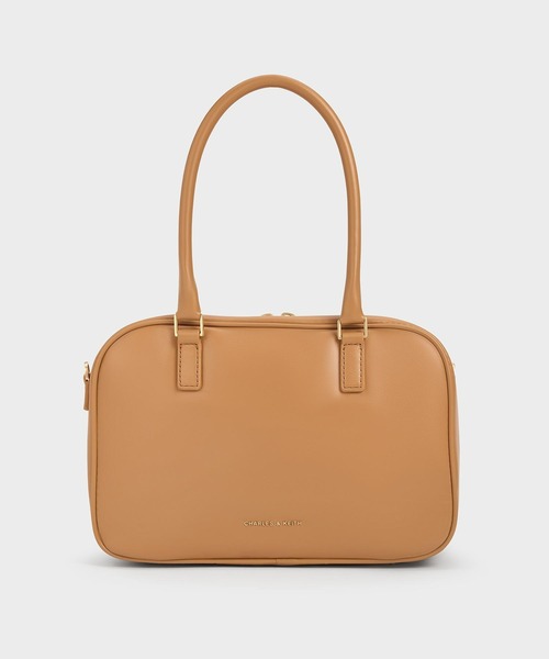 ★CHARLES&KEITH★Sianna Bowling Bag ボーリングバッグ/送料込 CHARLES ＆ KEITH ボストンバッグ Sianna シアンナ テクスチャー