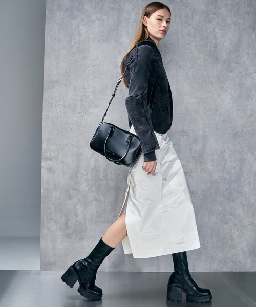 CHARLES ＆ KEITH ボストンバッグ Sianna シアンナ テクスチャー