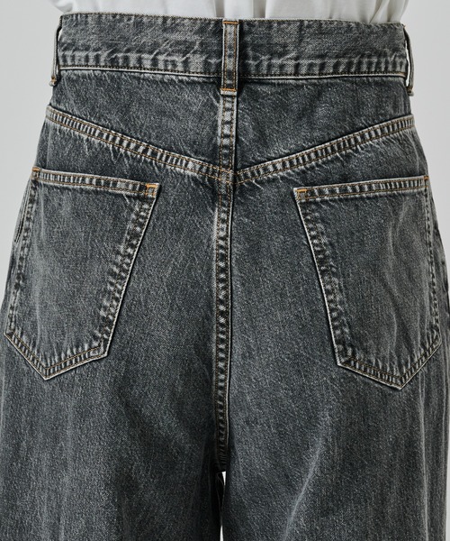 JOHN LAWRENCE SULLIVAN ジーンズ WASHED DENIM WIDE PANTS メンズ