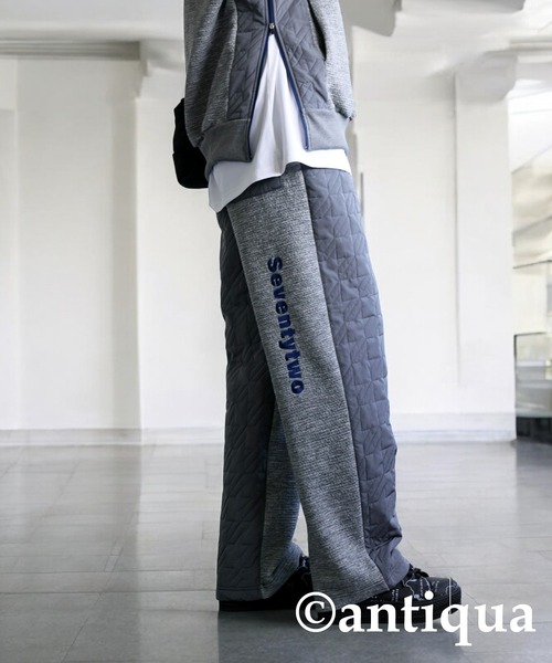rsc.j パンツのみ antiqua パンツ 「STCH」異素材切り替えパンツ レディース