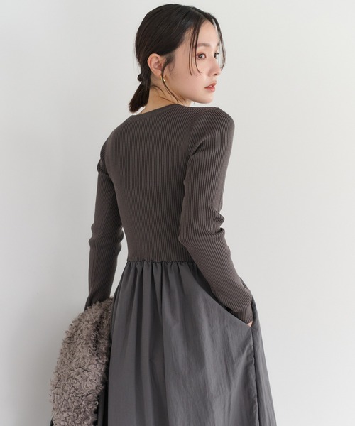 ★MAX MARA★スポーツマックスロングワンピースM 切り替え異素材ワンピース SPORTMAX（MAX MARA） - スポーツマックス SPORT MAX ワンピースの通販