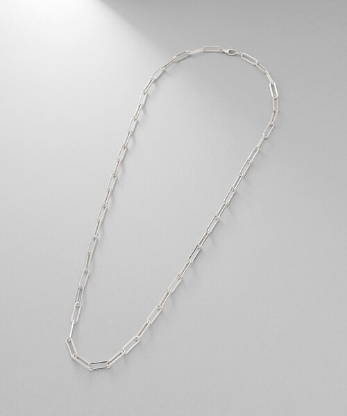 ネックレス シルバー デザインチェーン フラットケーブルネックレス（55cm） レディースの画像