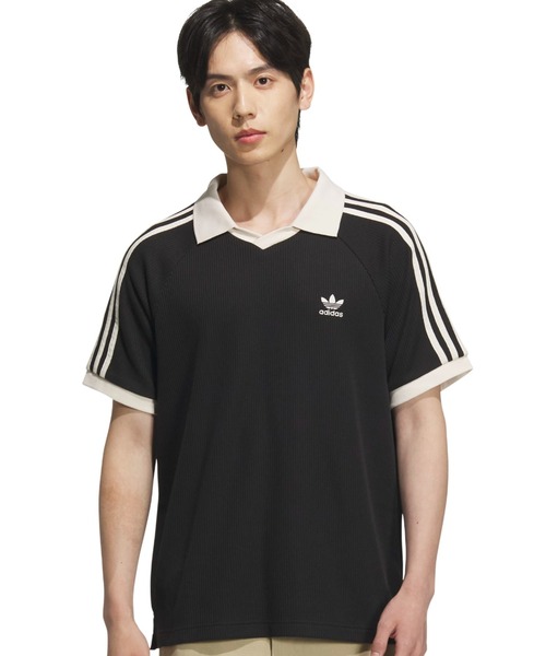 adidas ワッフルショートスリーブポロ adidas（アディダス） ポロシャツ adidas WAFFLE SHORT SLEEVE POLO