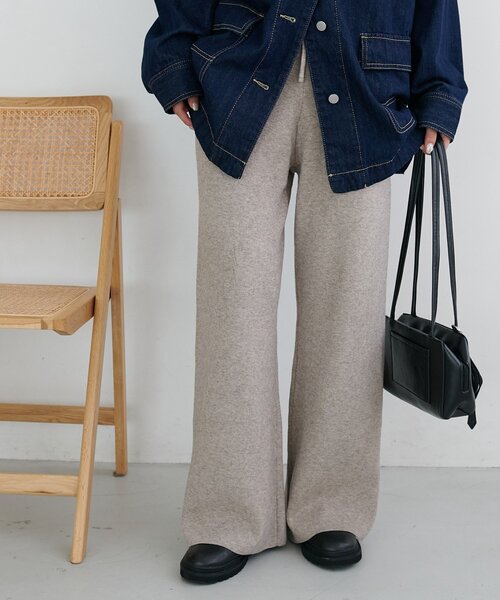 Discoat（ディスコート） パンツ 「WEB限定」ニットフレアパンツ