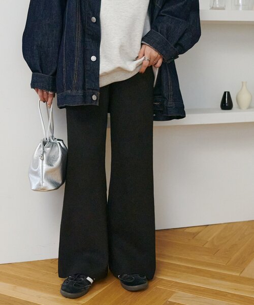 Discoat（ディスコート） パンツ 「WEB限定」ニットフレアパンツ