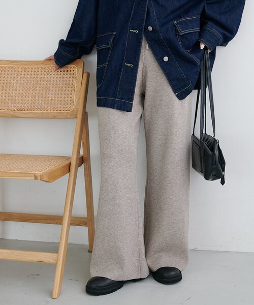 Discoat（ディスコート） パンツ 「WEB限定」ニットフレアパンツ