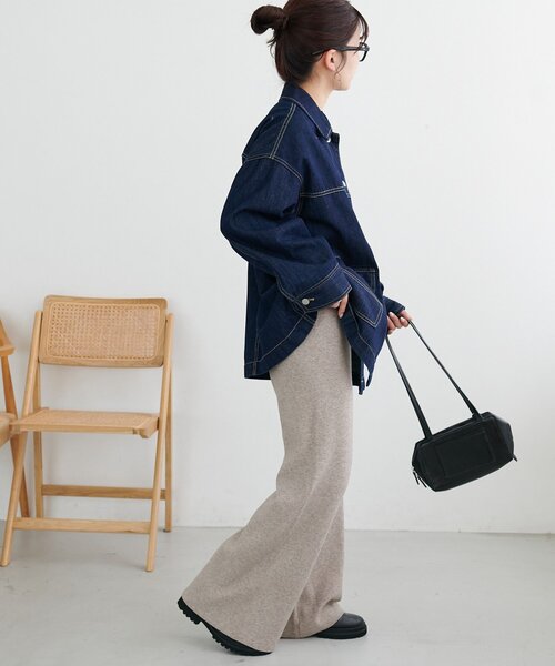 Discoat（ディスコート） パンツ 「WEB限定」ニットフレアパンツ